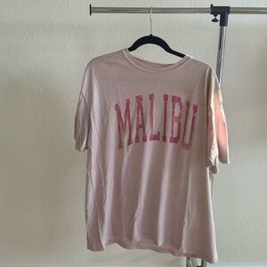 Extra large oversized pink t-shirt